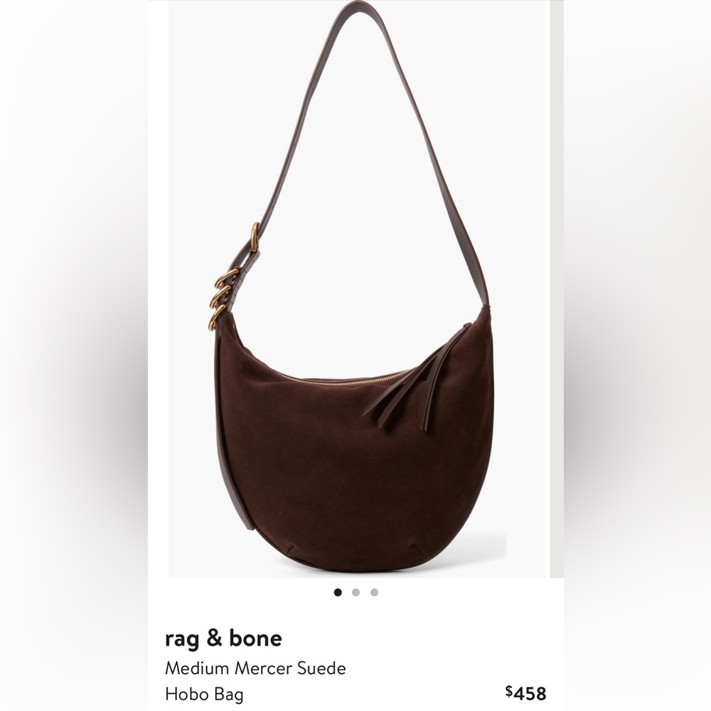 Mercer Medium Hobo chocolate brown suede NWT